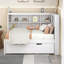 Lit de jour simple en bois avec lit gigogne simple, lit de jour avec tablette de rangement et ports de chargement USB