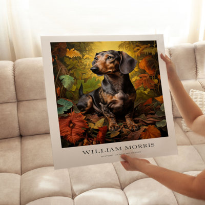Animaux, animaux, William Morris, chien, teckel, impression d'art