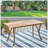 Outdoor 59 Inch Rectangular Solid Wood Table Dining Table,Teak Finish-1709827047