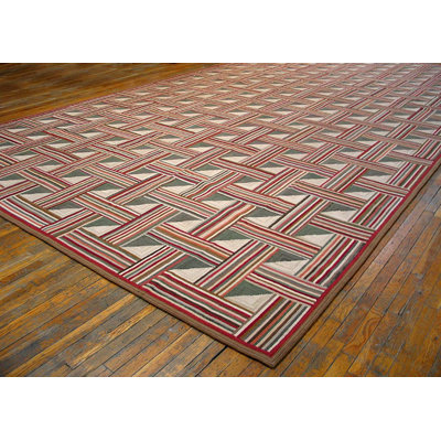 Tapis contemporain crocheté en coton Super-Unusual