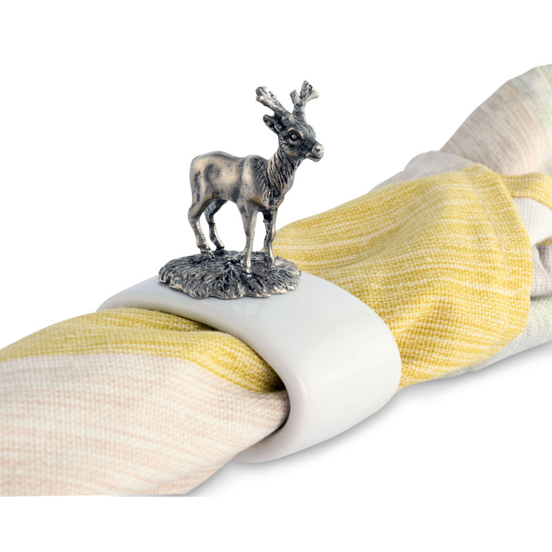 Lodge Deer Stoneware Napkin Ring