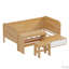 Lit de jour en bois avec bureau-486683257
