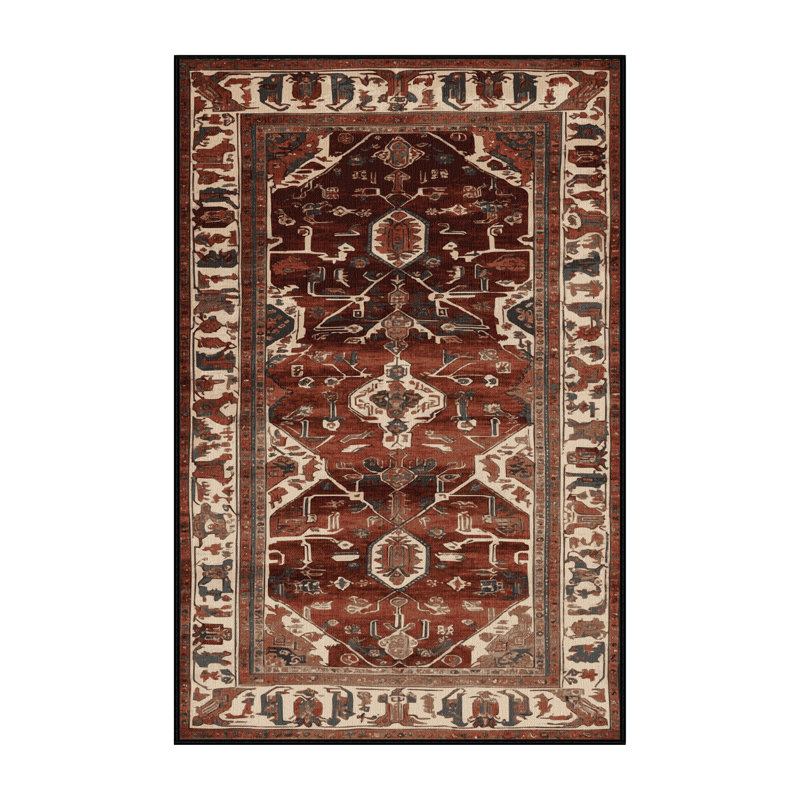 Tapis brun lavable à la machine, Rectangle 4pi x 6 pi