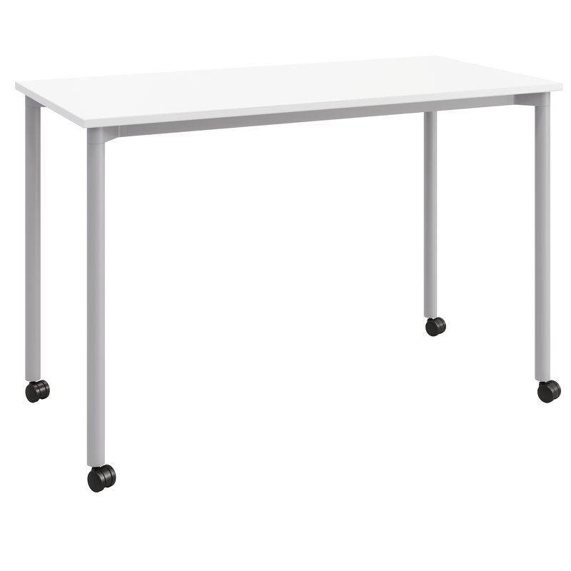 Bureau Spright, Mobile, Blanc de designer, Argent