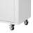 K&K 51" Fluted Kitchen Island With Drop Leaf, Farmhouse Accent Kitchen Island On Wheels With Internal Storage Rack, Rolling Kitchen Cart With Towel Rack For Kitchen, Dining Room, White Ash-2003048256