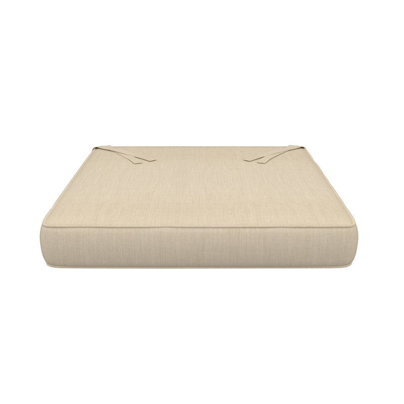 Sunbrella Indoor/Outdoor Dining Chair Cushion, 16" W x 16" D, Sunbrella® Canvas Flax