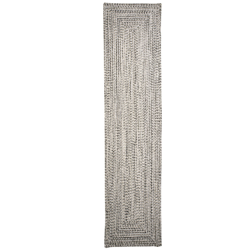 Tapis réversible argent pour l'intérieur et l'extérieur Tabb, Tapis de couloir 2 pi x 12 pi