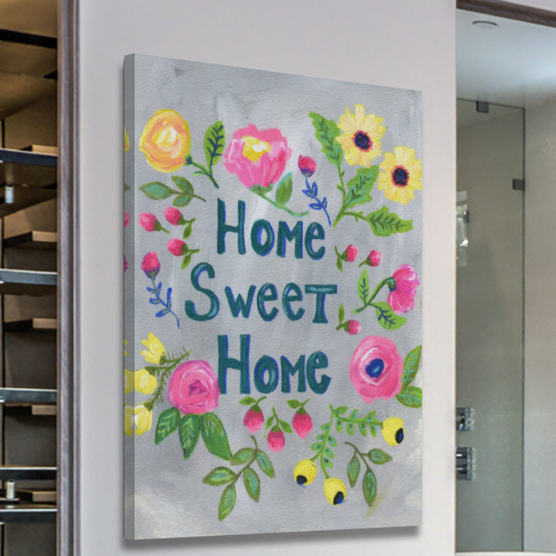 «Home Sweet Home» par Jill Lambert, reproduction sur toile tendue, H 60 po x l 40po x P 1,5 po