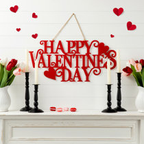 7 Embossed Happy Valentine's Day Metal Signs (3) [MD1138] 