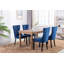Chaise de salle à manger rembourrée en velours moderne avec anneau à tirer (ensemble de 2)-1415673411-1460188288