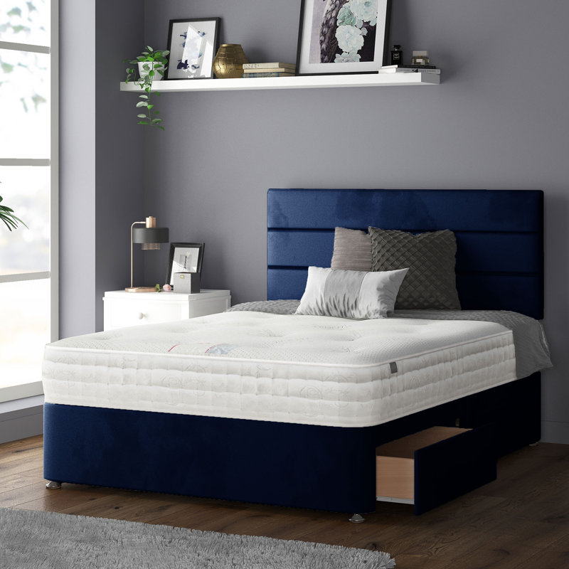 Brand Upholstered Headboard, Double (4'6), Royal Blue