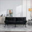 Canapés, canapé-lit convertible 2 places pour petits appartements | Noir | Rembourré