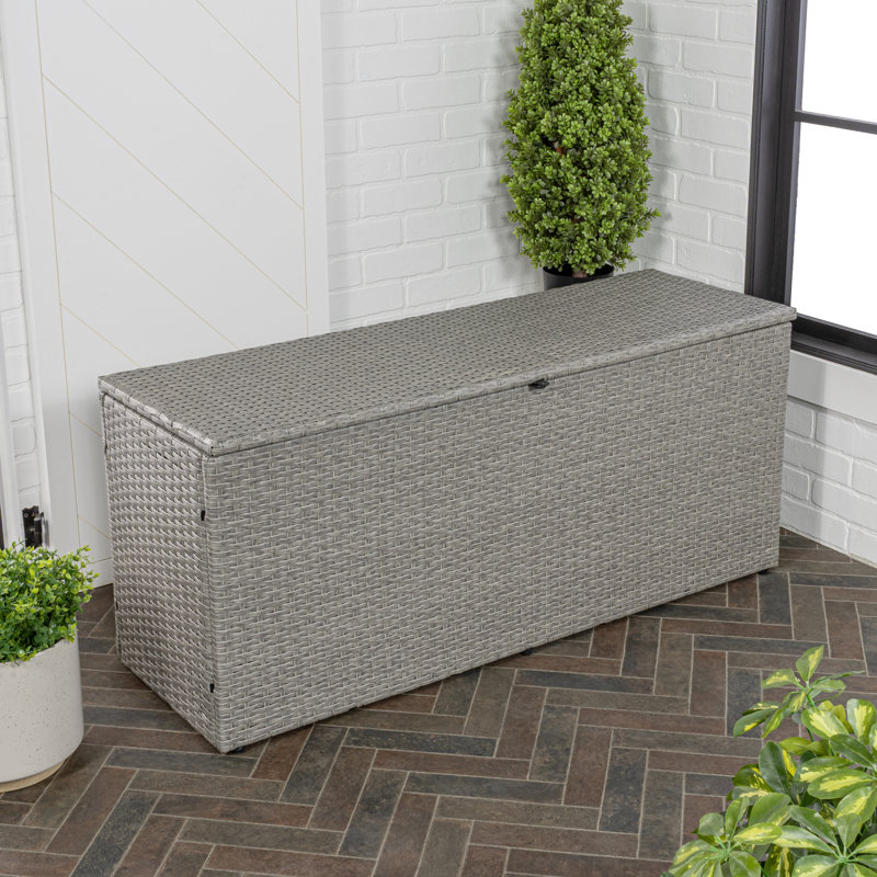 Boîte de rangement Happimess Nino, Gris, H 20,47 po x l 59,06 po x P 15,35 po