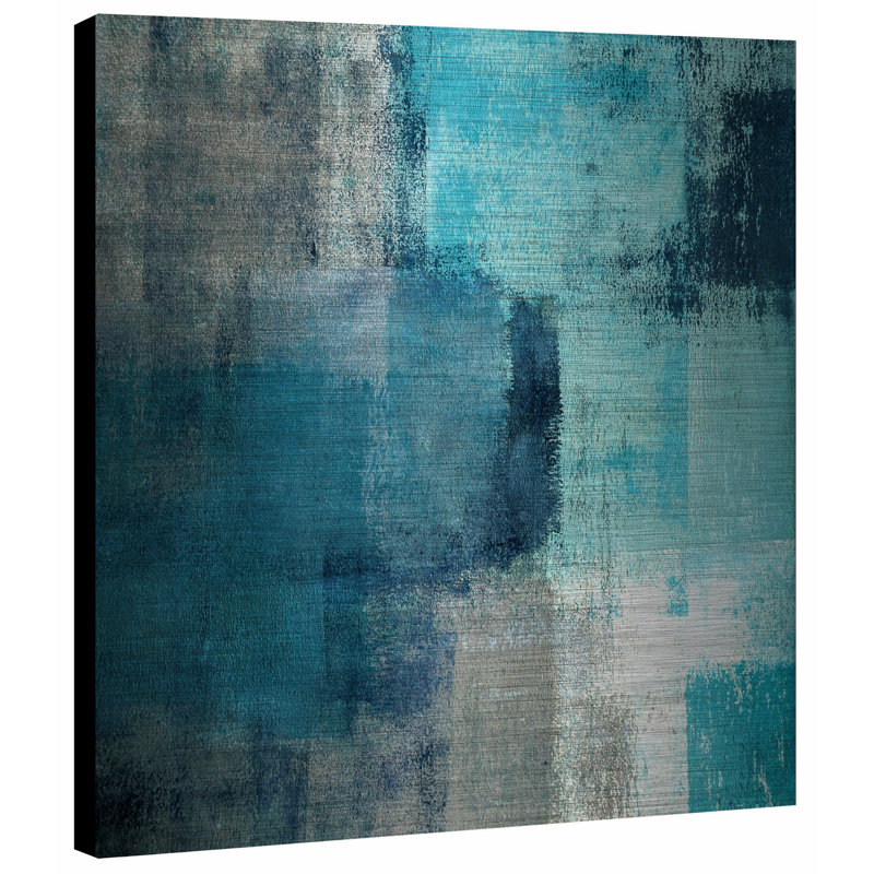Méditation en bleu - impression sur métal, 40 po x 40 po