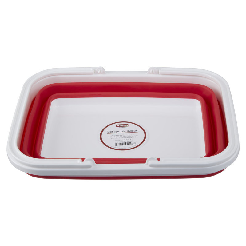 Premier Housewares Plastic Decorative Basket, Red