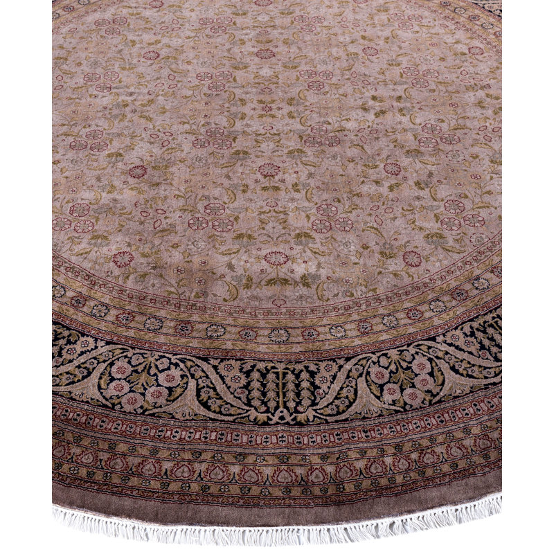 Overdyed Hand-Knotted Wool Modern-Contemporary Brown Area Rug 8' 1" x 8' 1"
