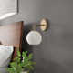 Childerley Single Light Glass Dimmable Armed Sconce