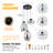 3 Light Dimmable Glass Pendant With 3 Different Lampshades