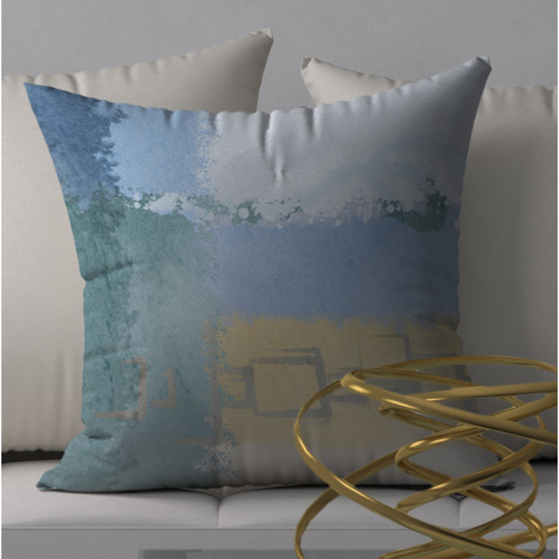 Housse de coussin décorative carrée à paillettes effervescentes et insert, 24" X 24"