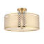 Erika Glass and Steel Semi Flush Mount-74182452