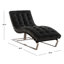 Chaise longue en velours capitonné Patrice