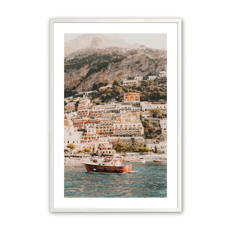 «Lapp Seaside Bliss» encadré sur papier par Krista Broadway, H 20 po x l 16 po x P 1,25 po, Blanc opaque