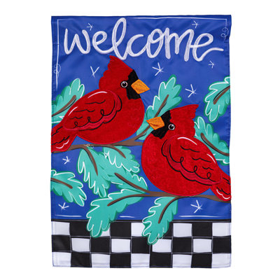 Drapeau de jardin Welcome Winter Friends