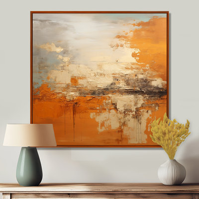 «Copper Glow», impression d'art abstrait paysage