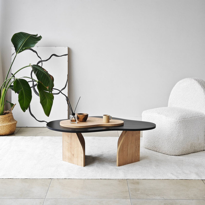 Table basse, Chêne saphir, Noir / chêne saphir