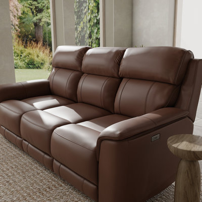 Oslo Dual Power Reclining Sofa In Pecan