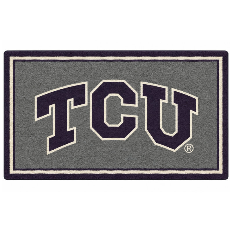 Tapis Texas Christian University Spirit, Rectangle 7 pi 8 po x 10 pi 9 po