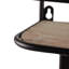 Tablette de bar flottante noire 22,8 x 5,5 x 28,7 po avec porte-dosette, crochets et tablette de rangement