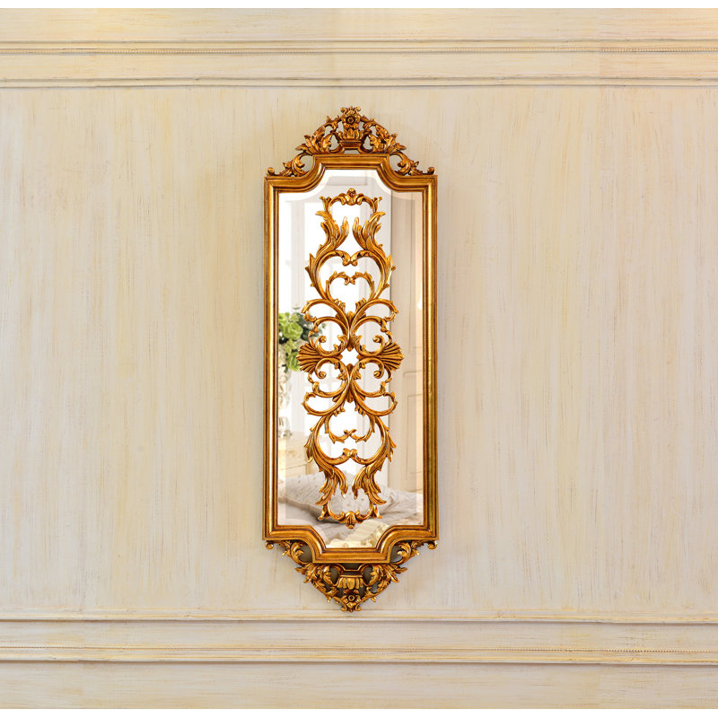 Rosia Arch Solid Wood Mirror, Gold