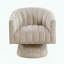 Fauteuil demi-tonneau pivotant en velours taupe-965578147