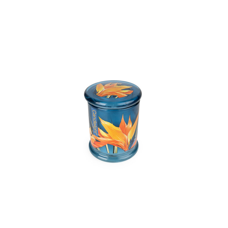 Scented Jar Candle with Glass Holder