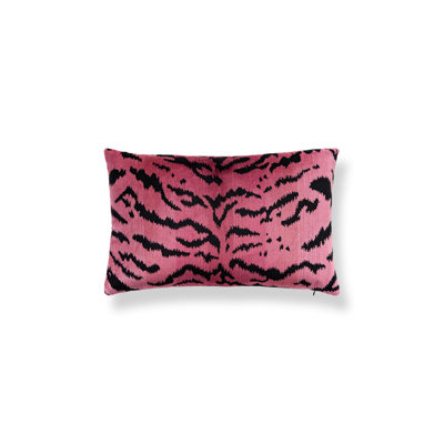 Wild Glamour Animal Print Silk Reversible Throw Pillow