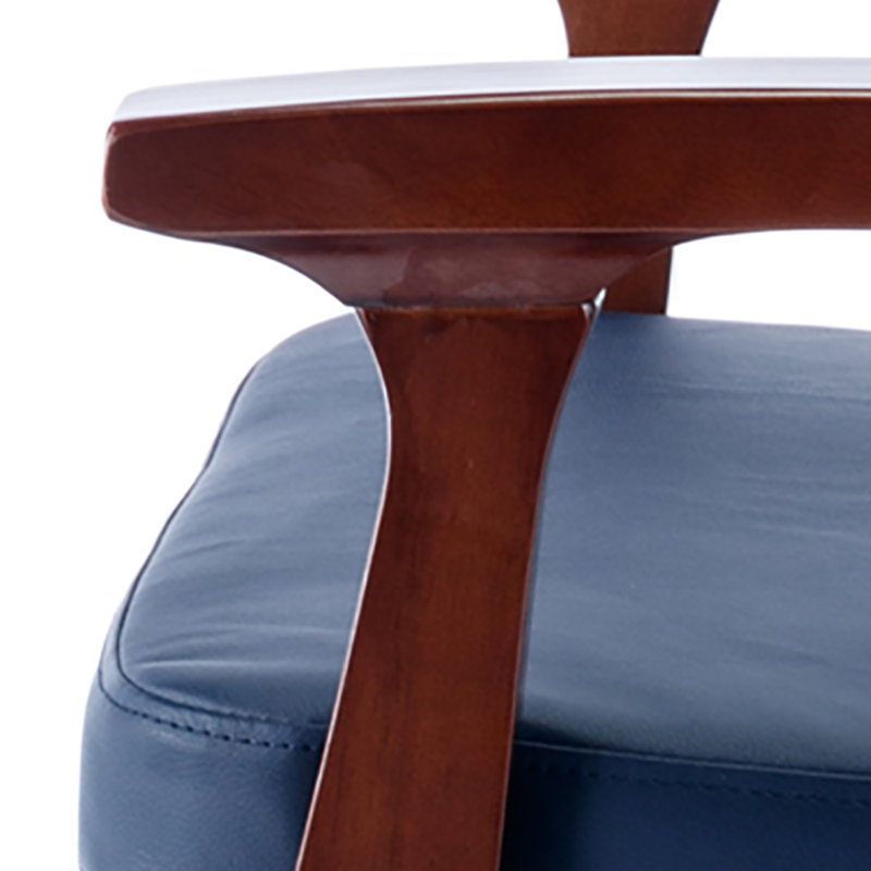 Fauteuil Mischell, Similicuir bleu