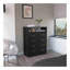 Commode 4 tiroirs Pérou, plateau supérieur, 1 tablette ouverte - noir