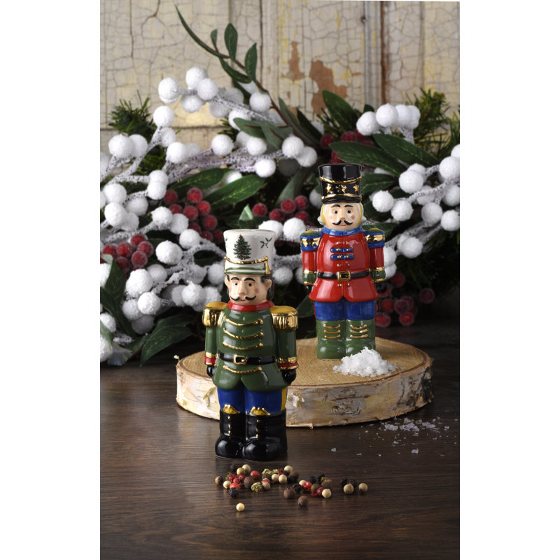 Spode Christmas Tree Nutcracker Salt & Pepper 4.5"