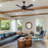 5-Blade Remote Controlled Ceiling Fan Tiffany Stained Glass