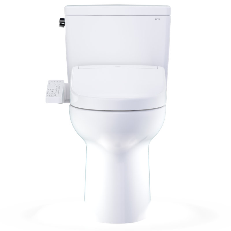 TOTO® Drake® WASHLET®+ Two-Piece Elongated 1.6 GPF Universal Height TORNADO FLUSH® Toilet with S2 Bidet Seat, 10 Inch Rough-In, Cotton White - MW7763346CSFG.10#01