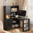 L Shaped Desk,Computer Desk With Drawers,Bookshelf,With LED Light,Modern Corner Desk,Home Office Desk,L-Shaped Study Table Writing Desk,Corner Gaming Computer Desk With Storage-1590517034