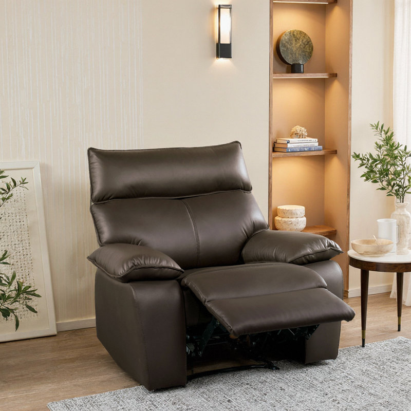 Fauteuil inclinable manuel contemporain avec plateau-coussin avec accoudoirs moelleux et ressorts ensachés - Cadre haut de gamme certifié FSC
