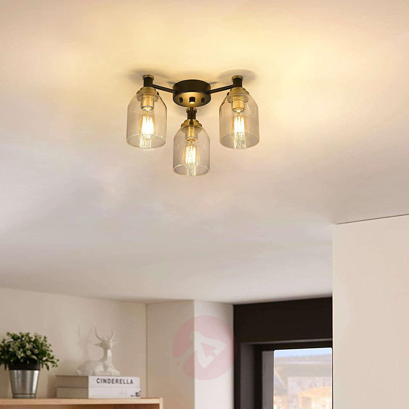 Abriam Glass Semi Flush Mount