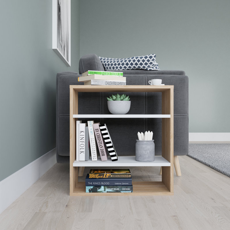 Najlaa End Table, Oak/White