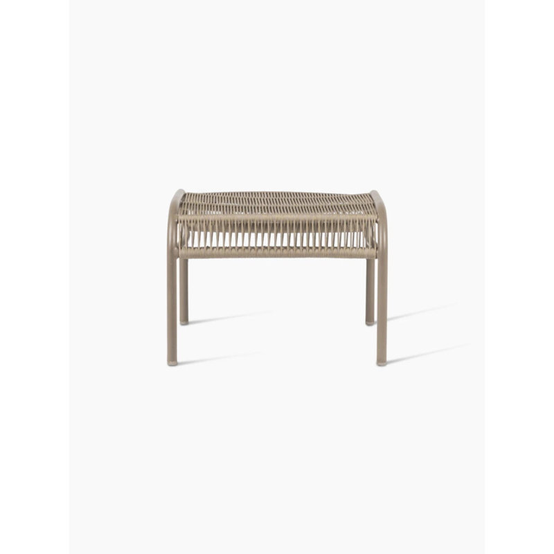 Loop Rectangle Outdoor Ottoman Patio Ottoman, Terracotta
