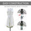 Parasol de patio rectangulaire en acier pour l'extérieur double face avec base, protection solaire et manivelle pour terrasse de piscine-132087551