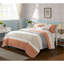 Ensemble de courtepointe en percale de coton 6 pièces avec coussins Coral King / Cal King-119744283-119744285