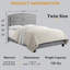 Upholstered Tufted Upholstered Bed with Adjustable Height Headboard-1230486126-1230486124