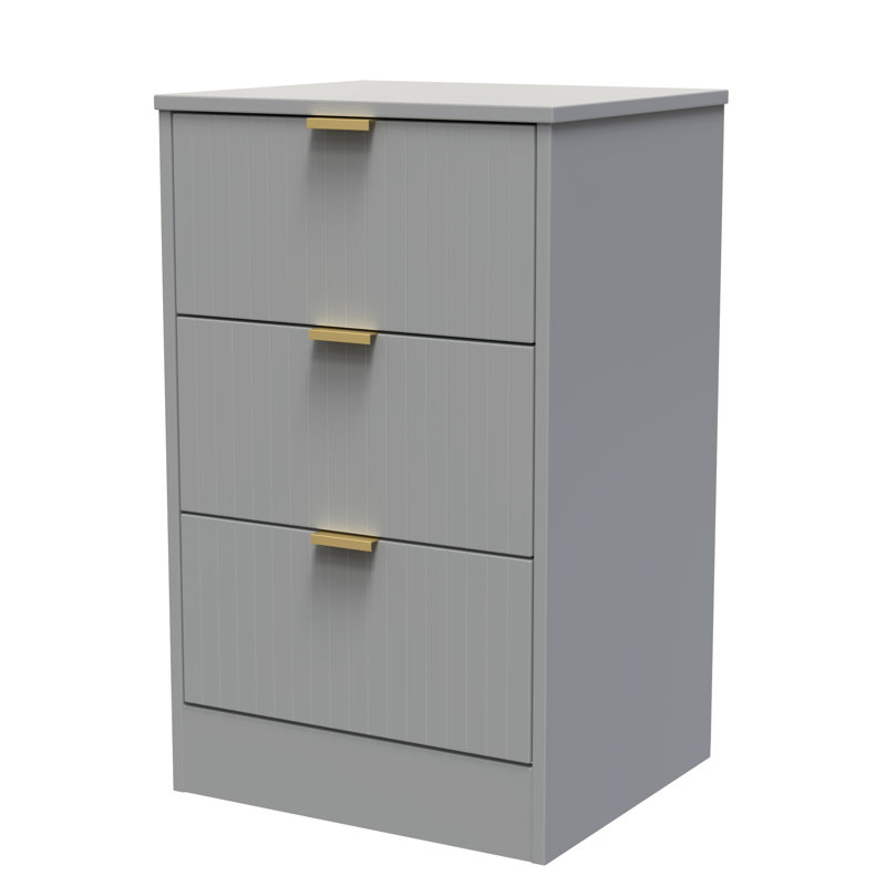 Atsumi 45cm W Manufactured Wood Bedside Table, Dusk Grey